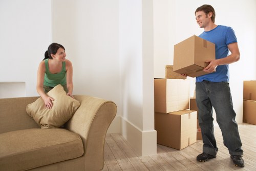 Packing materials and organized boxes used for Northwood relocation